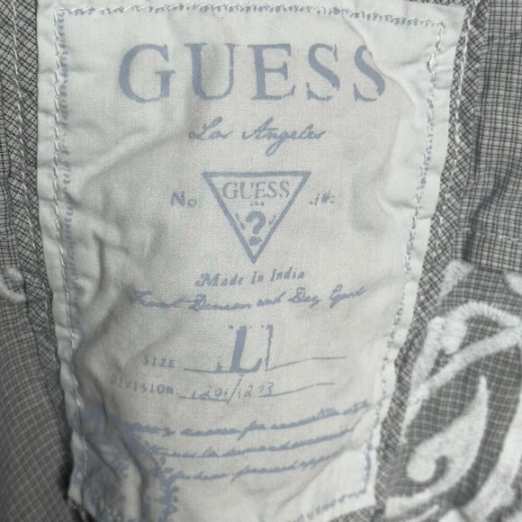Guess Embroidered Men's Shirt - NWT - 100% Cotton - Western - Illusion Blue - Picture 5 of 13